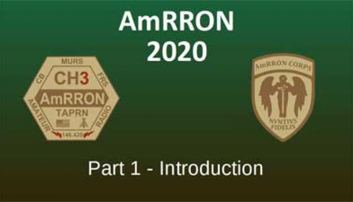 AmRRon 2020 Video series